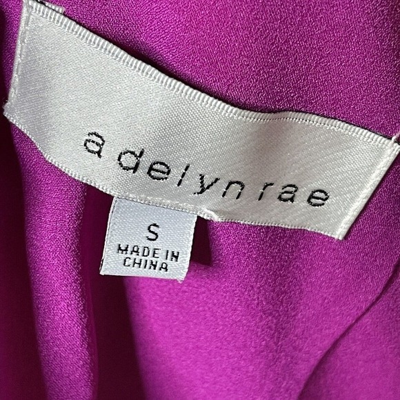 Adelyn Rae Women’s Dress Racerback Ruffle Fit & Flare Skater Small Magenta Pink - Picture 6 of 12